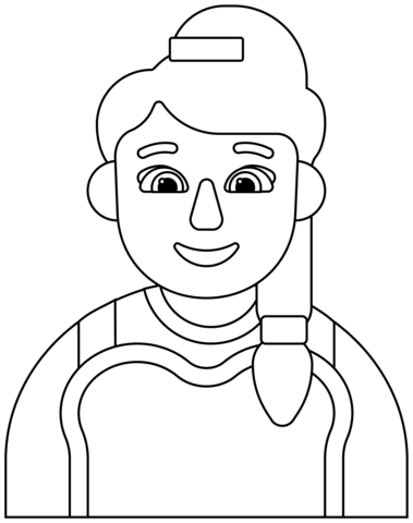 Woman Genie Emoji Coloring Page